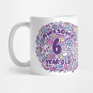 Awesome 6th Birthday Tee Mug